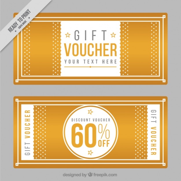 Vector great gift voucher with fantastic discount