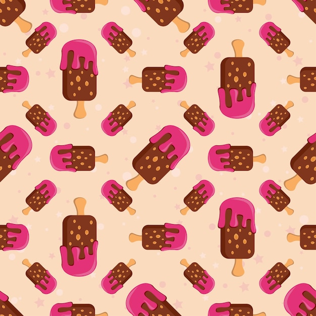 Great ice cream pattern background