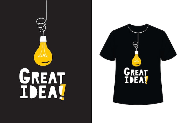 great idea t shirt design template typography  t shirt