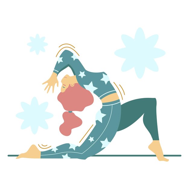 Vector great illustration flexibility yoga poses