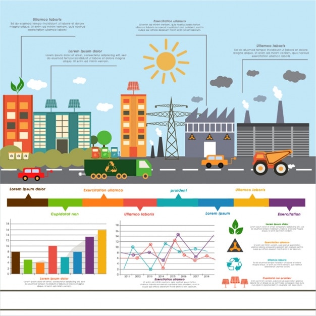 화려한 도시의 위대한 Infographic