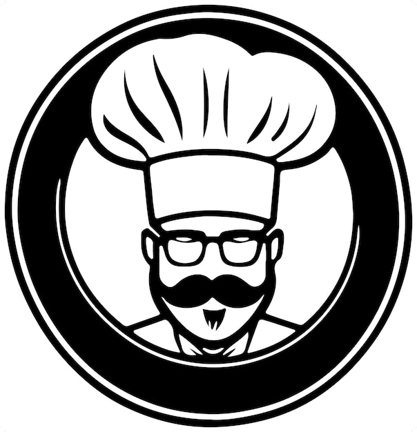 Great lovely vector art chef logo symbol