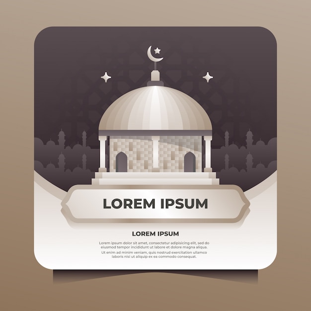 Вектор Великая мечеть исламская иллюстрация