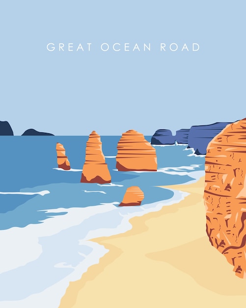 Вектор great ocean road