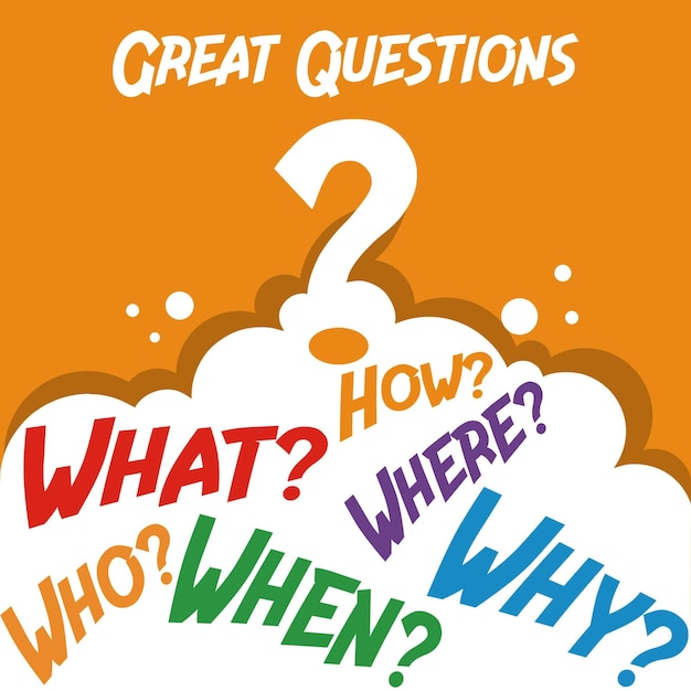Vector great question banner