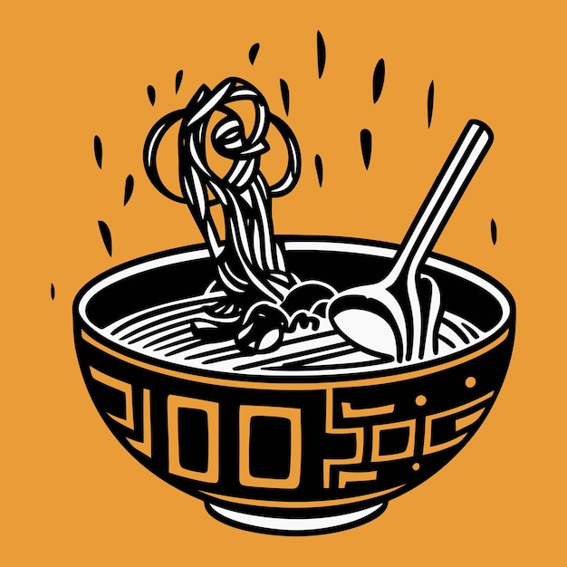 Vector great ramen off kanagawa t shirt design