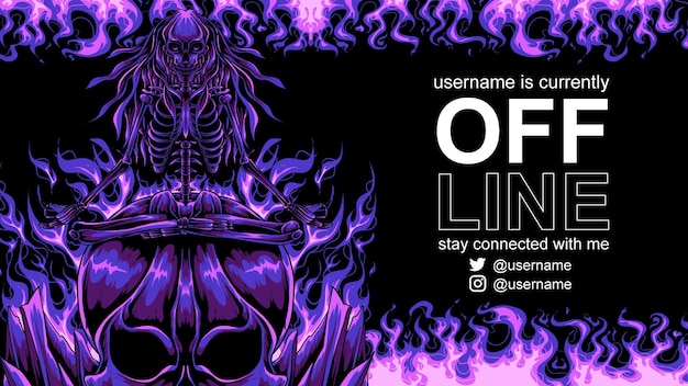 great sage illustration offline banner for twitch