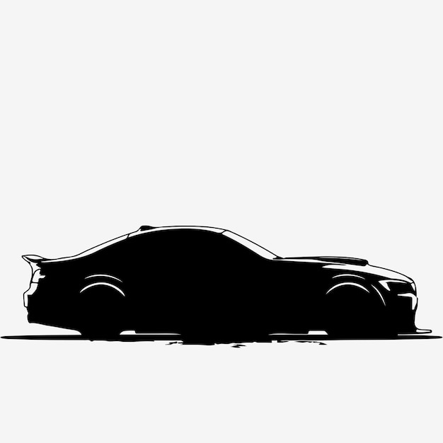 Great silhouettes of Shingle car White Background