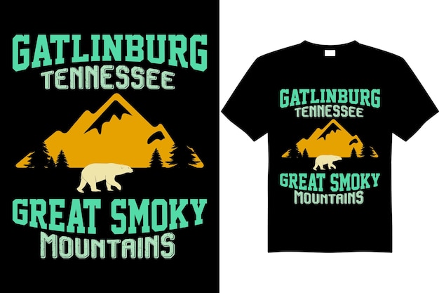 great smoky mountains tshirt design