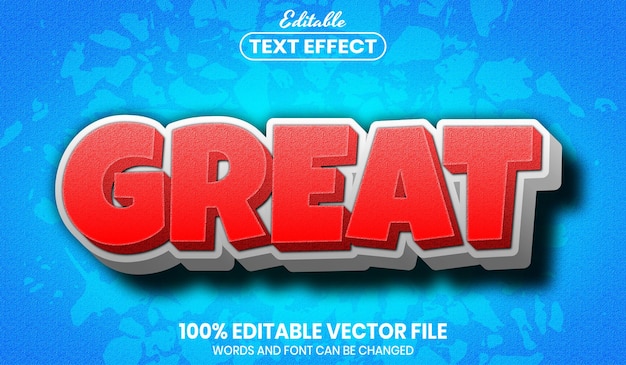 Great text, editable text effect