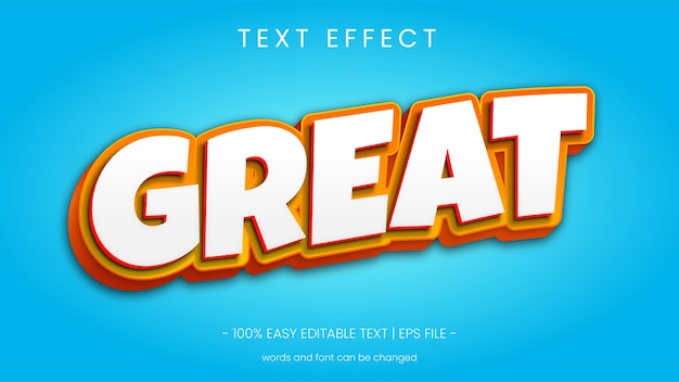 Great text effect 3d looks editable eps file