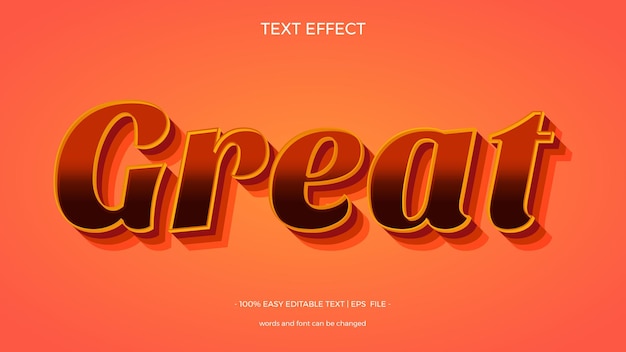 Vector great text effect