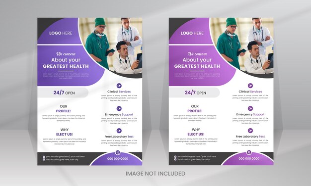 Greatest health flyer design template