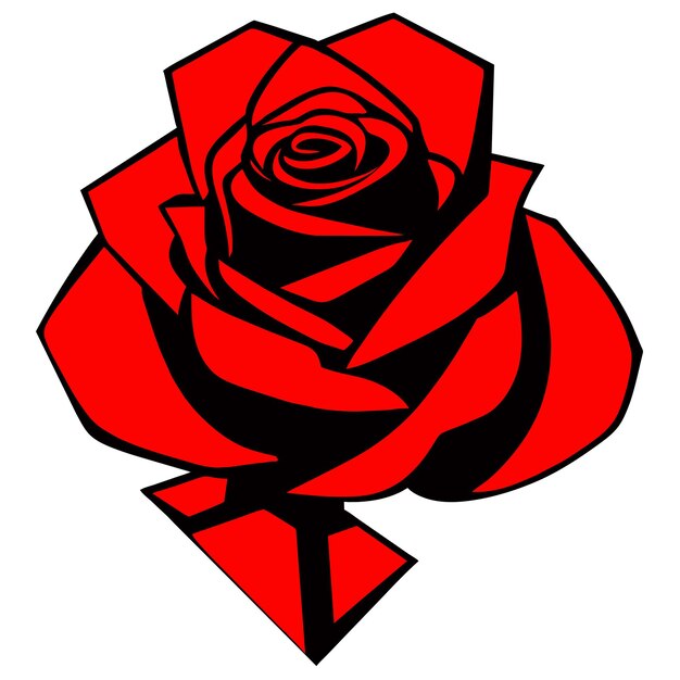 Vector grecian rose flower