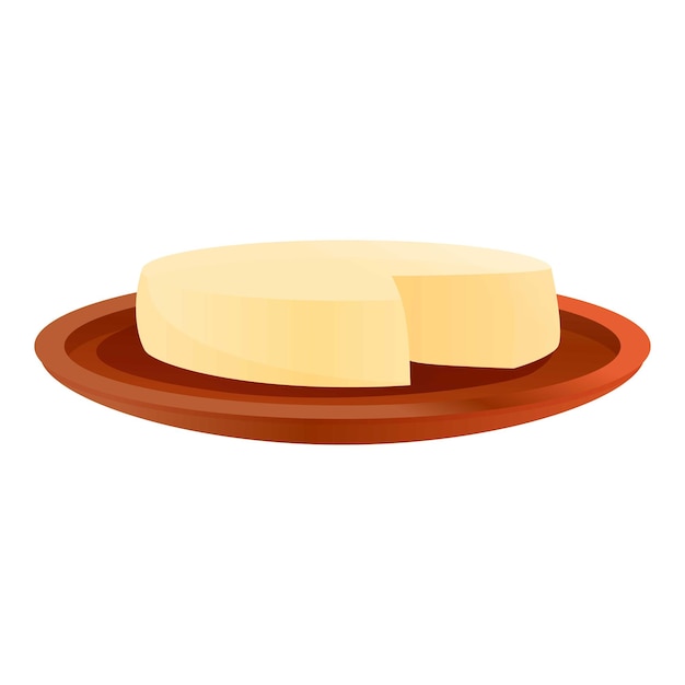 Vettore icona del formaggio greco cartoon di icona vettoriale del formaggio greco per il web design isolato su sfondo bianco