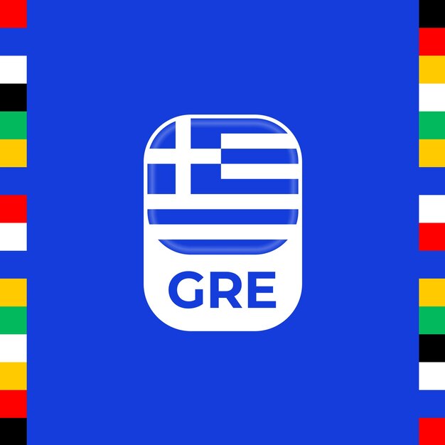 Premium Vector Greece flag football 2024 tournament