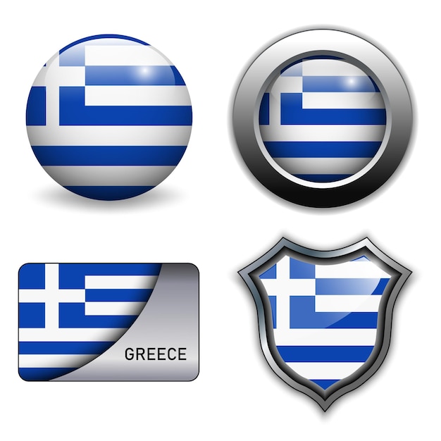 Тема значков флага Греции.