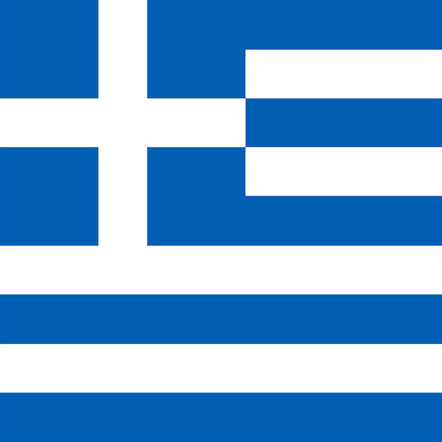 Greece flag official colors Vector illustration