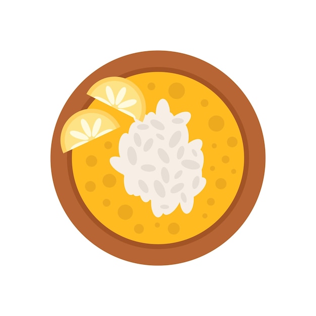 Vettore icona della zuppa alimentare greca illustrazione piatta dell'icona vettoriale della zuppa alimentare greca per il web design isolato