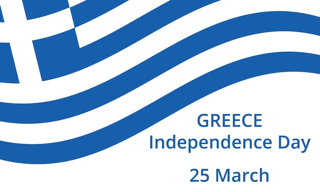 그리스 독립 기념일 배너 템플릿 인쇄 포스터 전단지 카드를 위해 3월 25일 그리스 국경일의 벡터 그림
