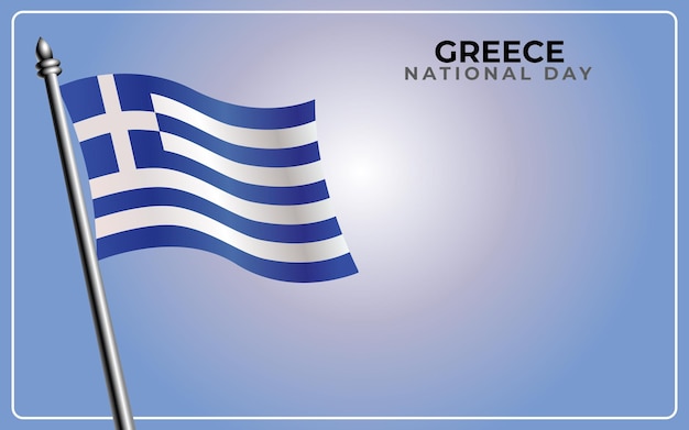 Greece national flag isolated on gradient color background