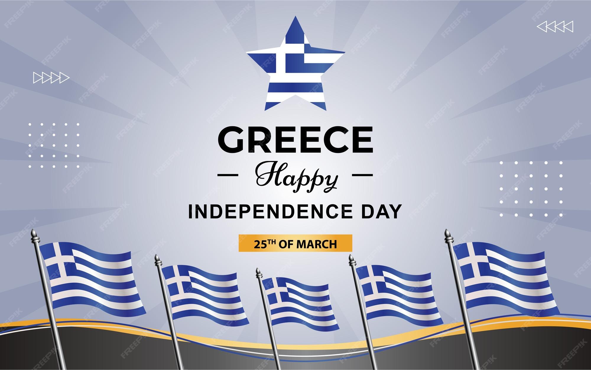Premium Vector Greece poster for independence day