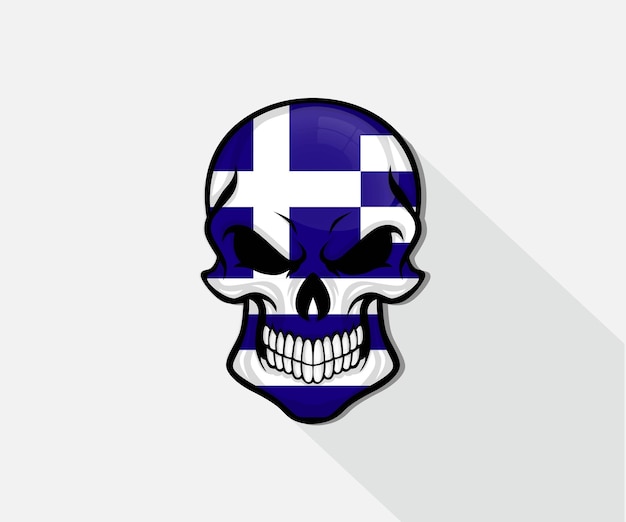 Greece Skull Flag Icon