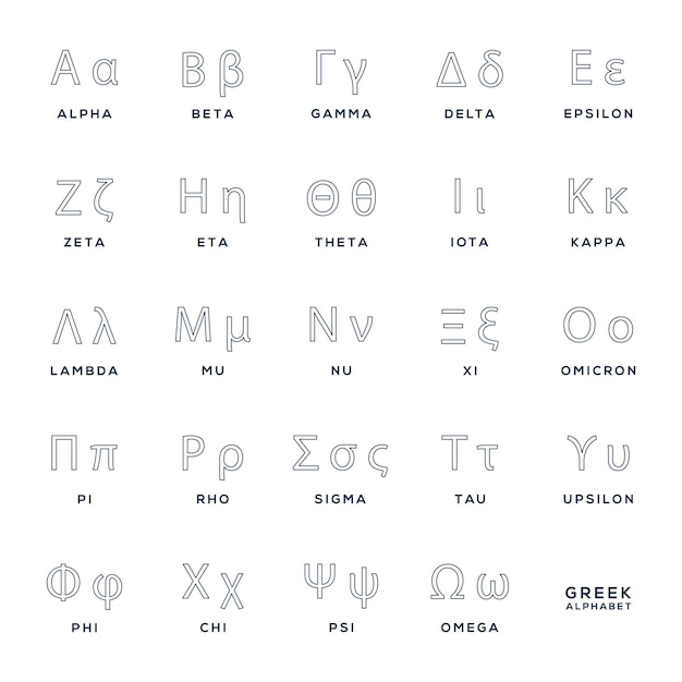 Greek Alphabet design vector illustration