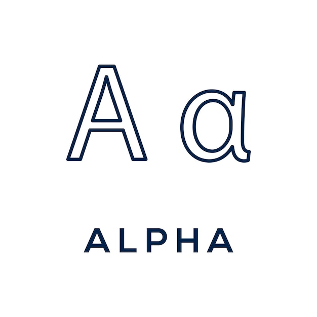 Векторная иллюстрация дизайна греческого алфавита
