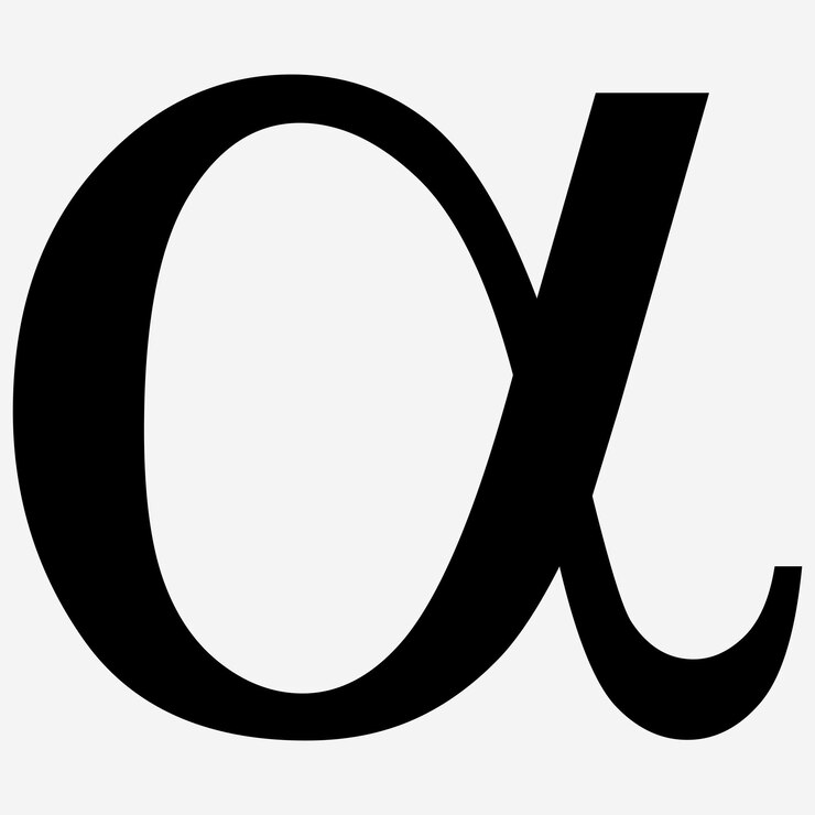 Vector greek alphabet symbol alpha
