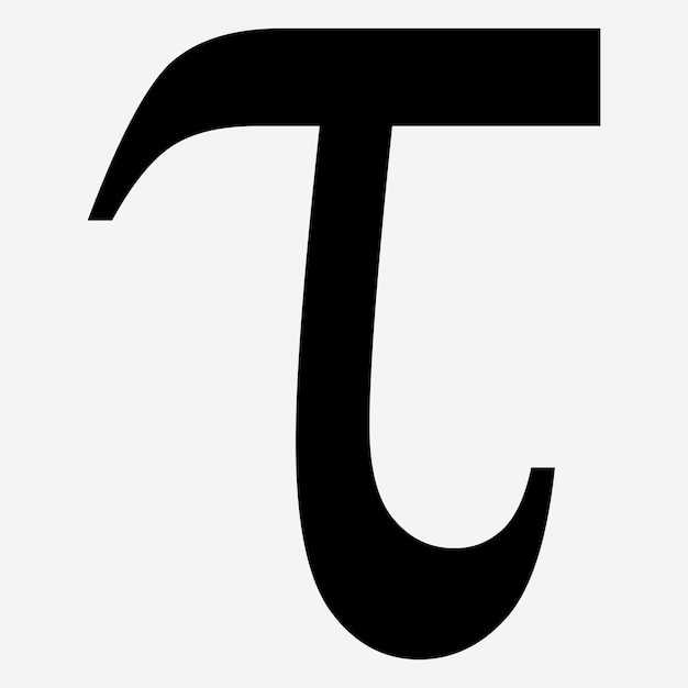Vettore simbolo dell'alfabeto greco tau