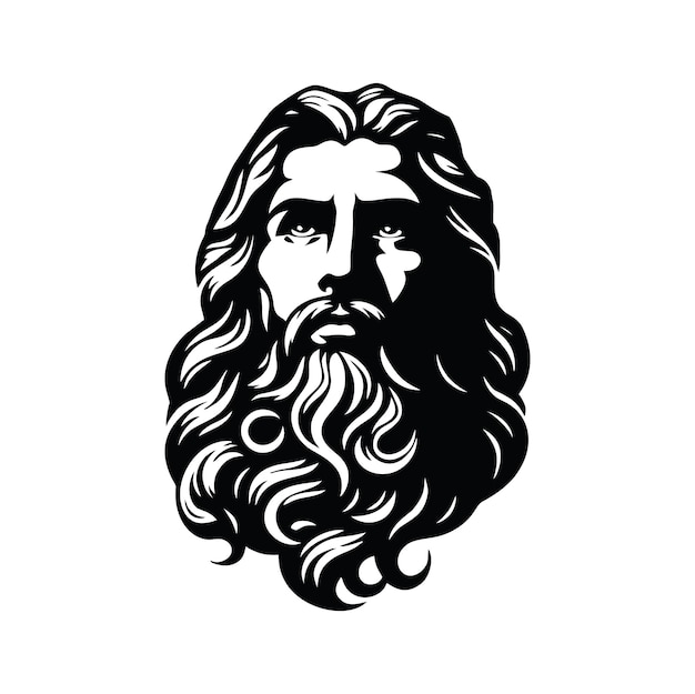 Vector greek god zeus design art