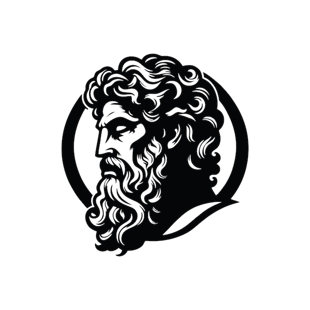 Vector greek god zeus design art