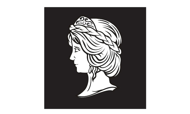 Greek goddess sculpture logo-ontwerp