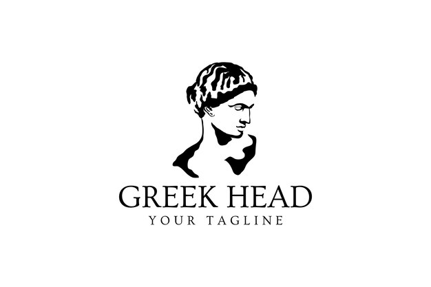 greek head logo vector icon illustration