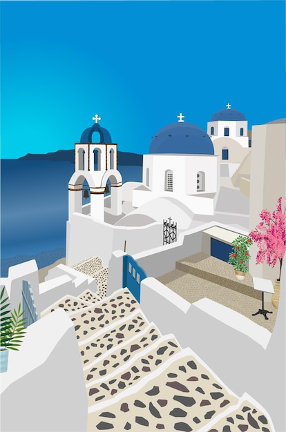 Vector greek island vector eps artwork