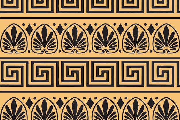 Vector greek key border pattern