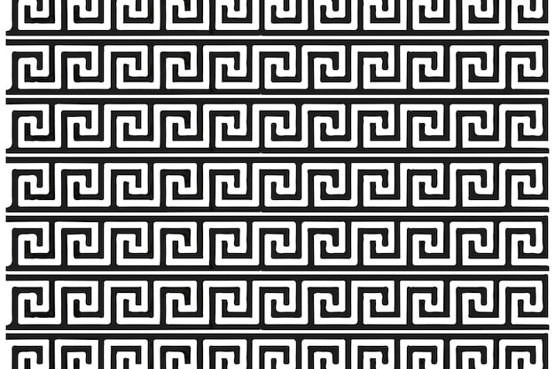 Vector greek key pattern and geometric shapes