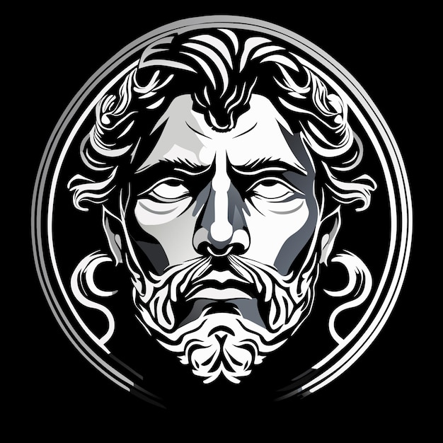 Vector greek mythology artistic faces