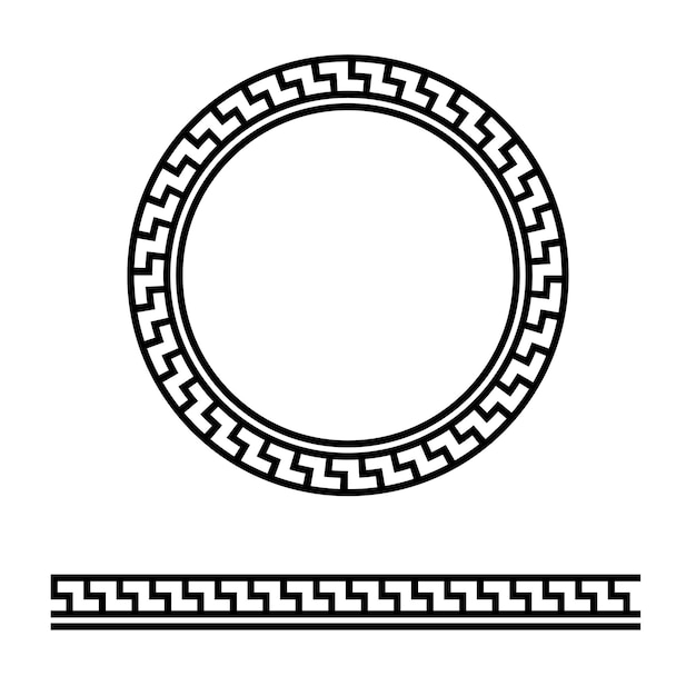 Greek ornament frames Roman ornament Ethnic style Vector illustration