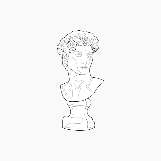 Premium Vector | Greek sculpture illustration