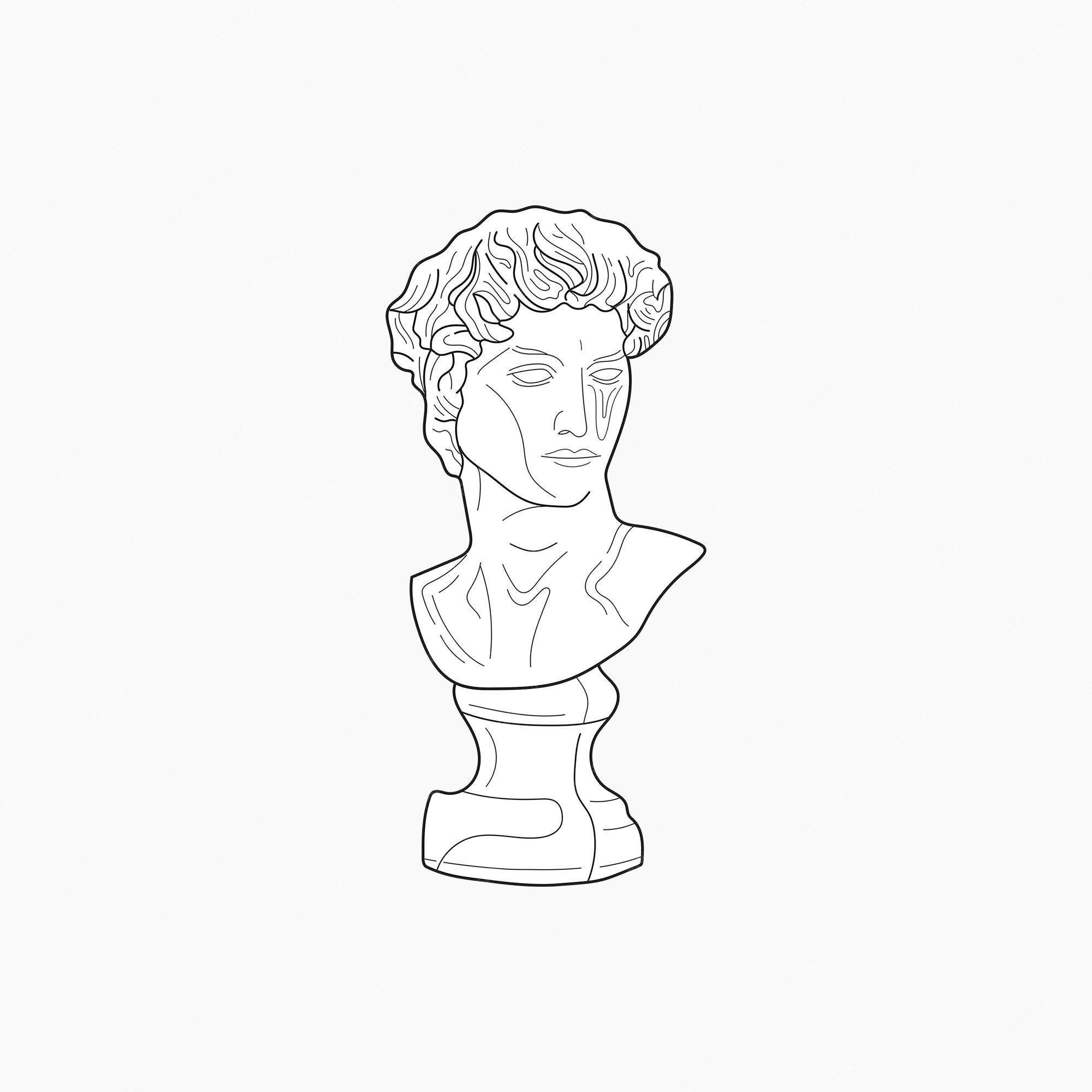 Статуя давида рисунок