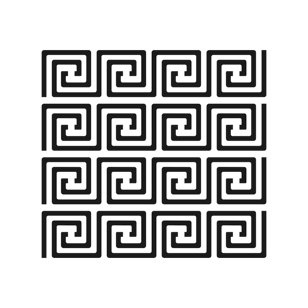 Vector greek style geometrical ornament greek traditional border