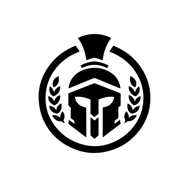 Greek warrior Spartan helmet vector illustration