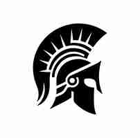 Vector greek warrior spartan helmet vector illustration