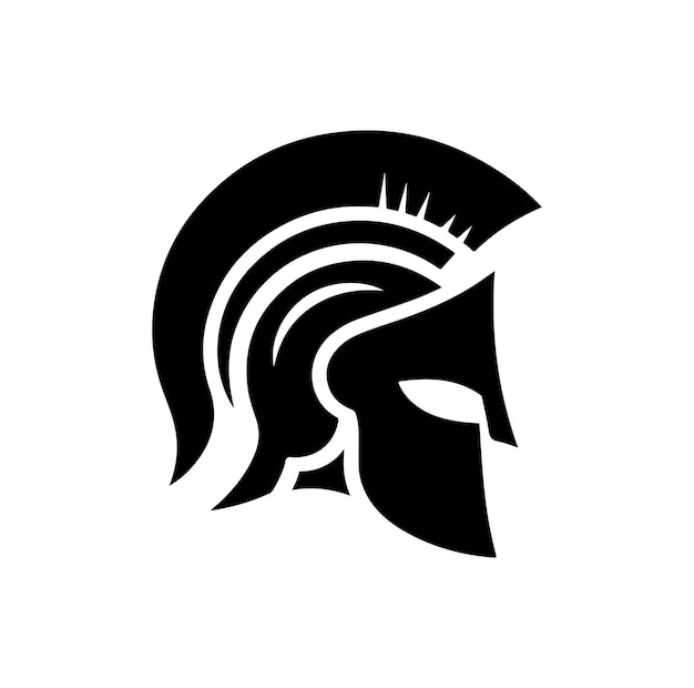 Vector greek warrior spartan helmet vector illustration