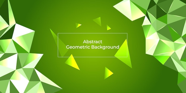 Vettore sfondo astratto verde illustrazione vettoriale di disegno geometrico