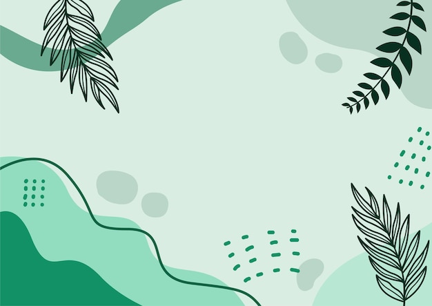 green abstract background illustration with nature