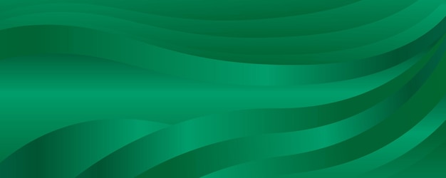 Green abstract background with curved lines Vector illustration for your design