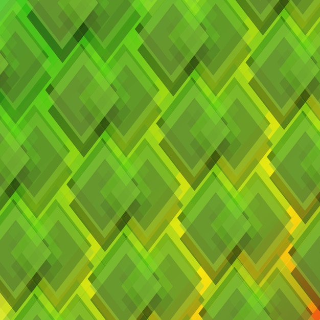 Vector a green abstract background with a pattern of squares and the word quot in yellow